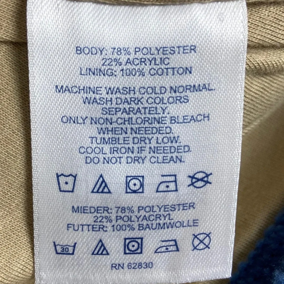 Land’s END Blue Oversized Sherpa 3/4 Zip Pull Over - Picture 8 of 8